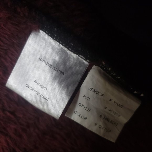 North River Fuzzy Maroon Vest - Picture 5 of 6